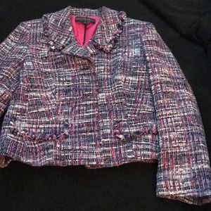 Beautiful Women Tweed Lafayette Size 6 Lined jacket Coat Multi color